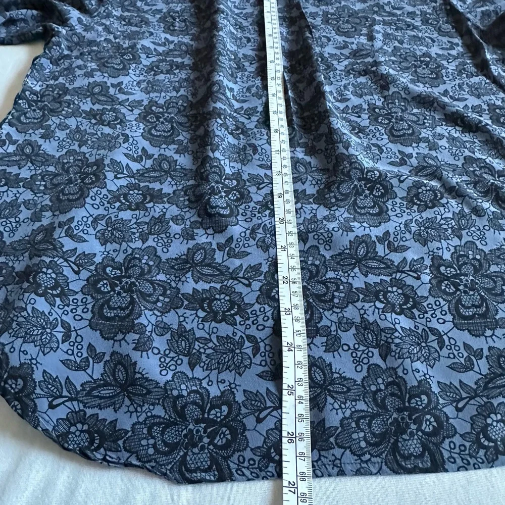 Scoop NYC Silk Large Black neck tie Dress Top - Picture 11 of 14